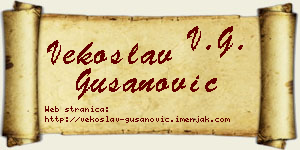 Vekoslav Gušanović vizit kartica